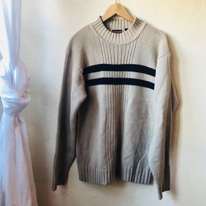 Brown and black striped sweater